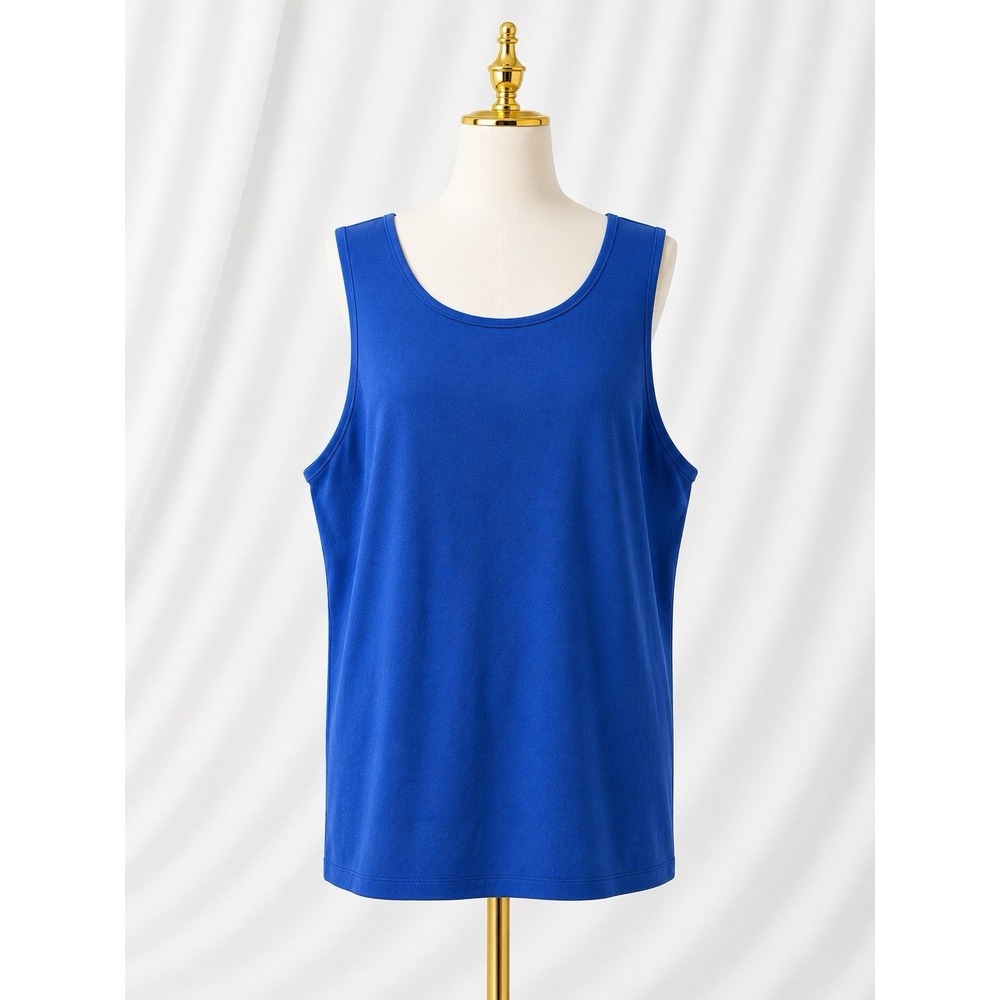 Chico's Travelers Slinky Travel Knit Cami Tank Top Sapphire Blue Size 3 US XL